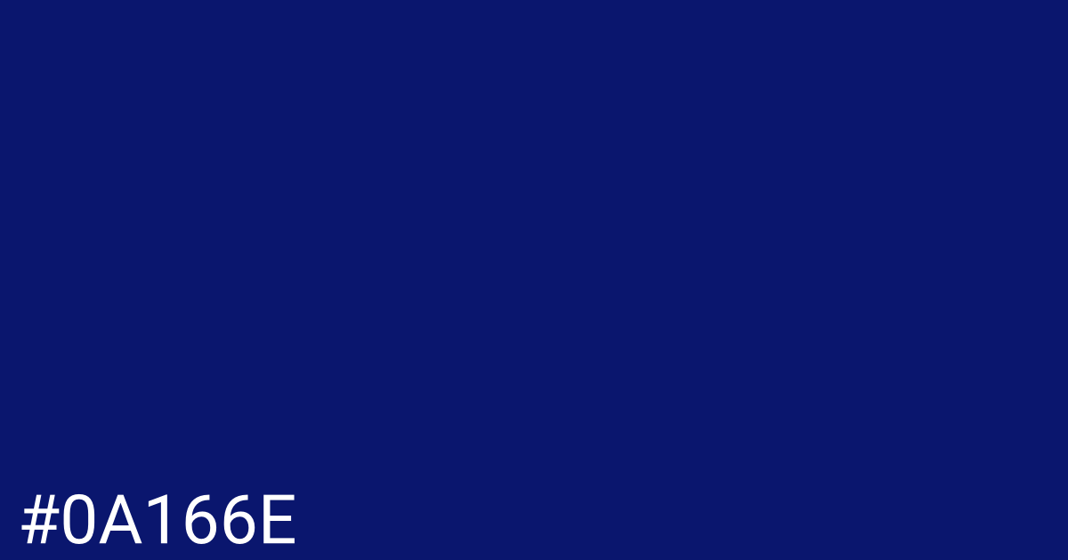 Hex color #0a166e graphic