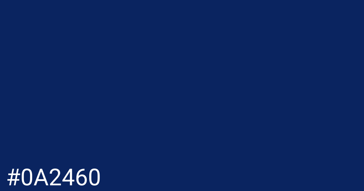 Hex color #0a2460 graphic