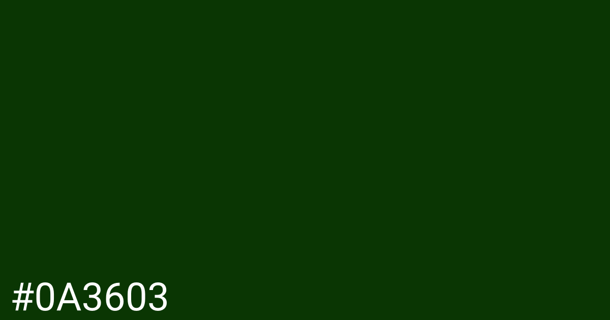 Hex color #0a3603 graphic