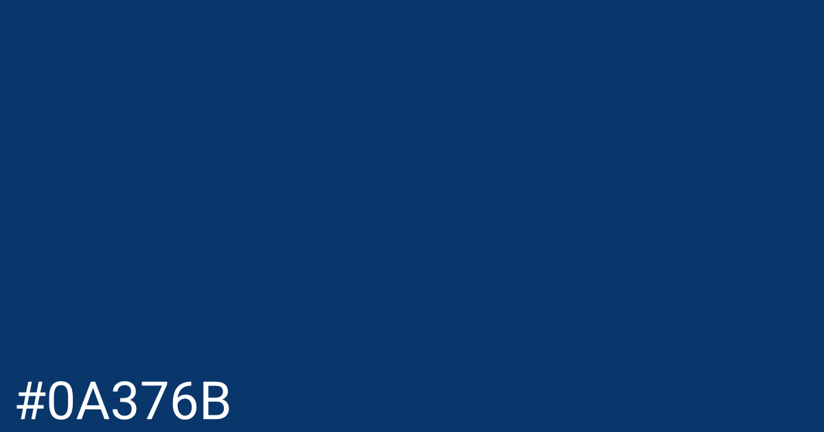 Hex color #0a376b graphic