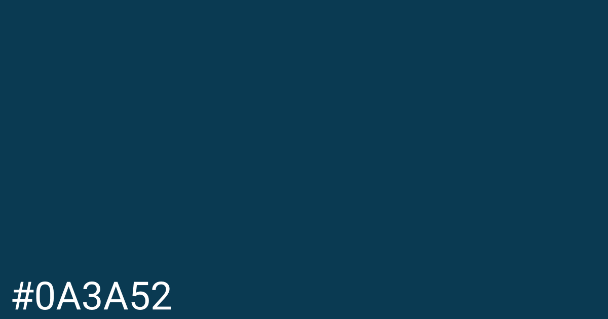 Hex color #0a3a52 graphic