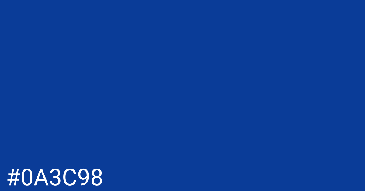 Hex color #0a3c98 graphic