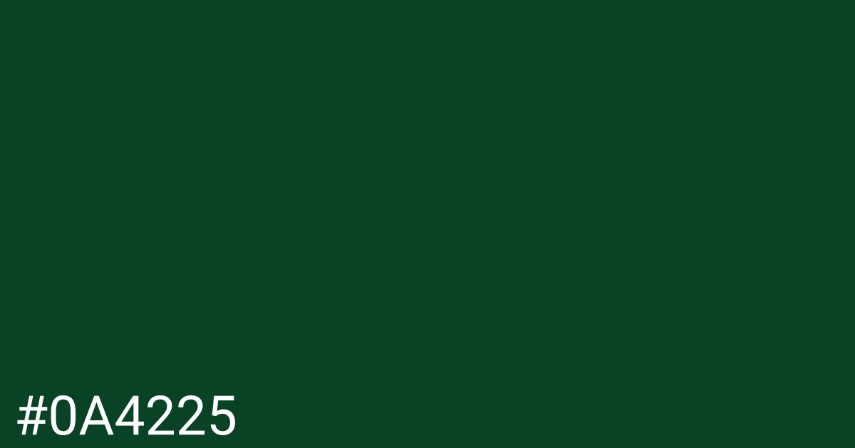 Hex color #0a4225 graphic