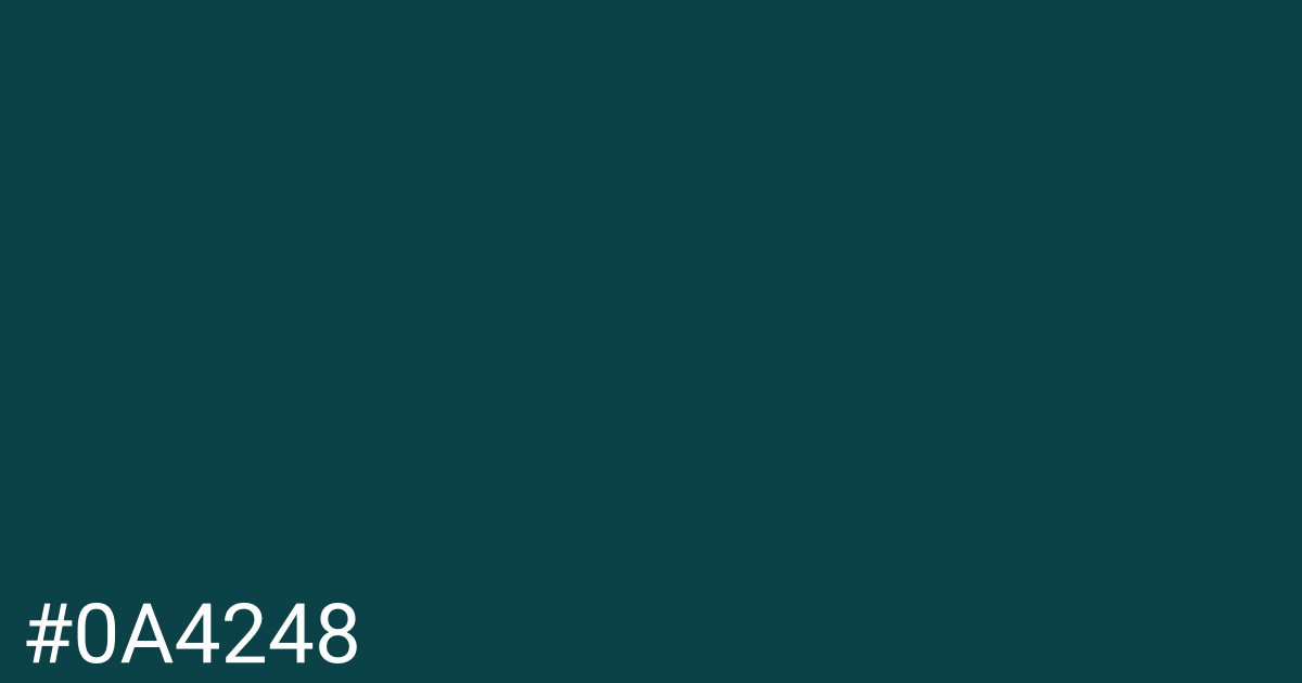 Hex color #0a4248 graphic