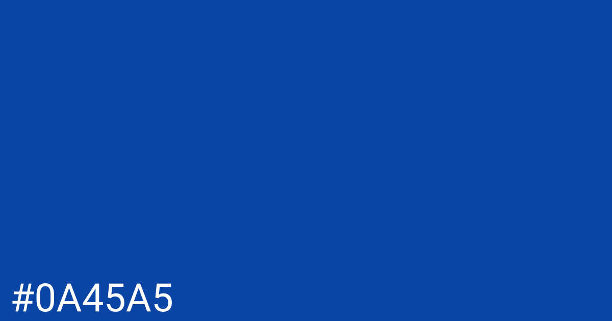 Hex color #0a45a5 graphic