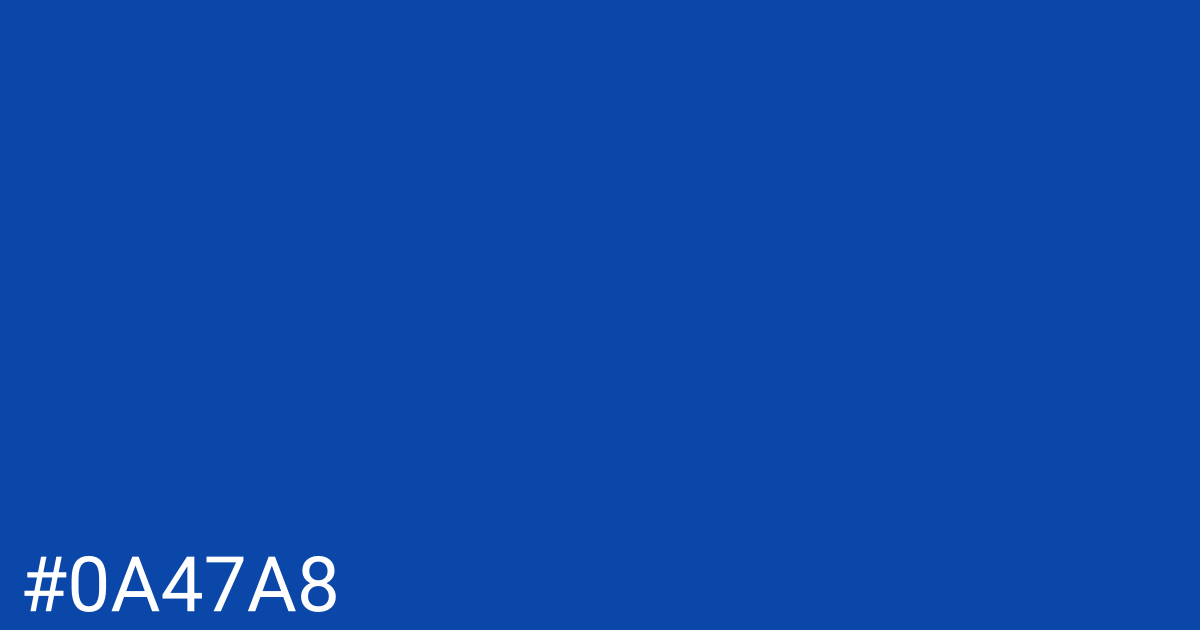 Hex color #0a47a8 graphic