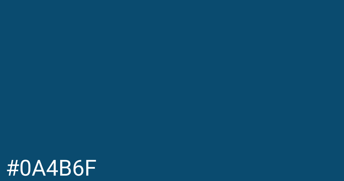 Hex color #0a4b6f graphic