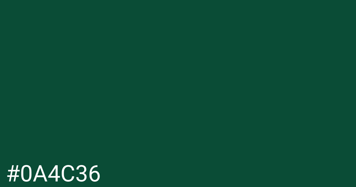 Hex color #0a4c36 graphic
