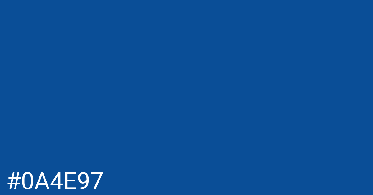 Hex color #0a4e97 graphic