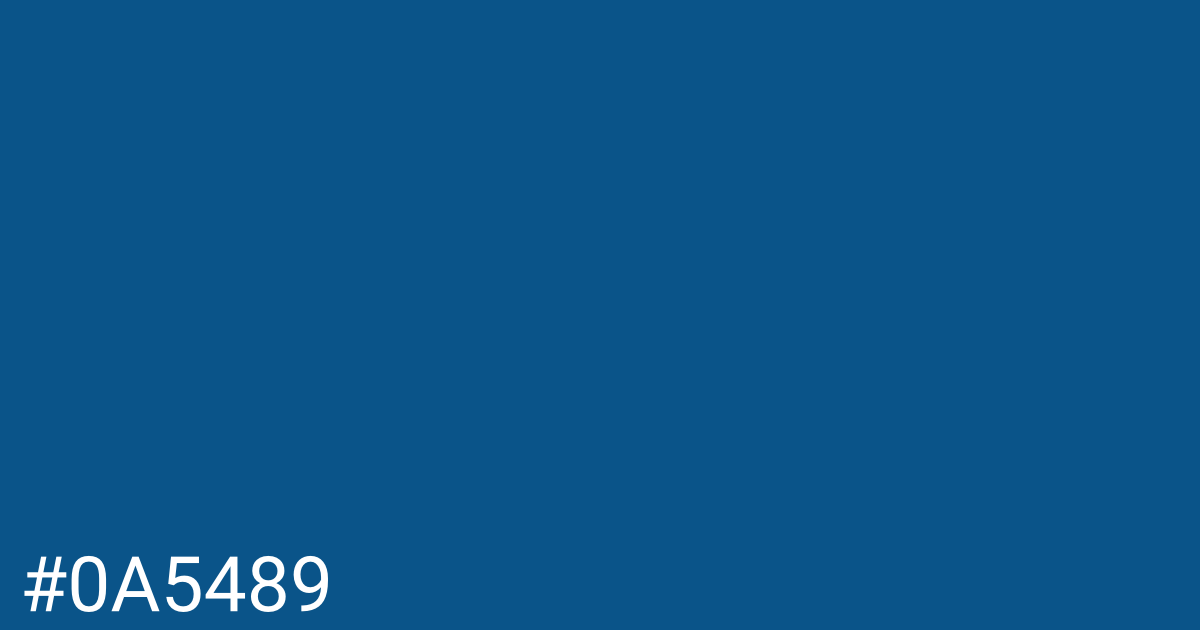 Hex color #0a5489 graphic