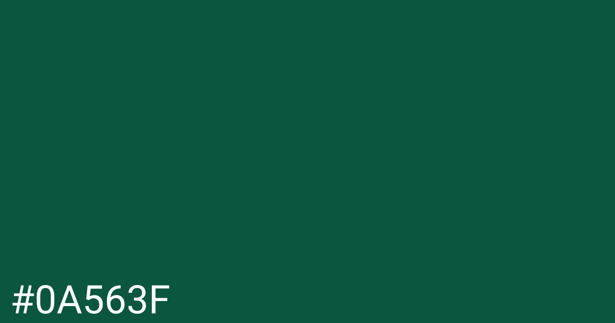 Hex color #0a563f graphic