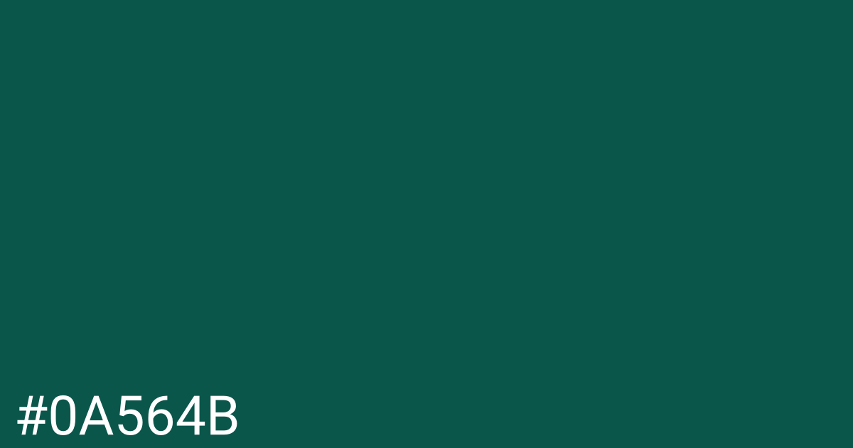Hex color #0a564b graphic