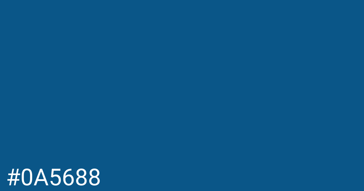 Hex color #0a5688 graphic