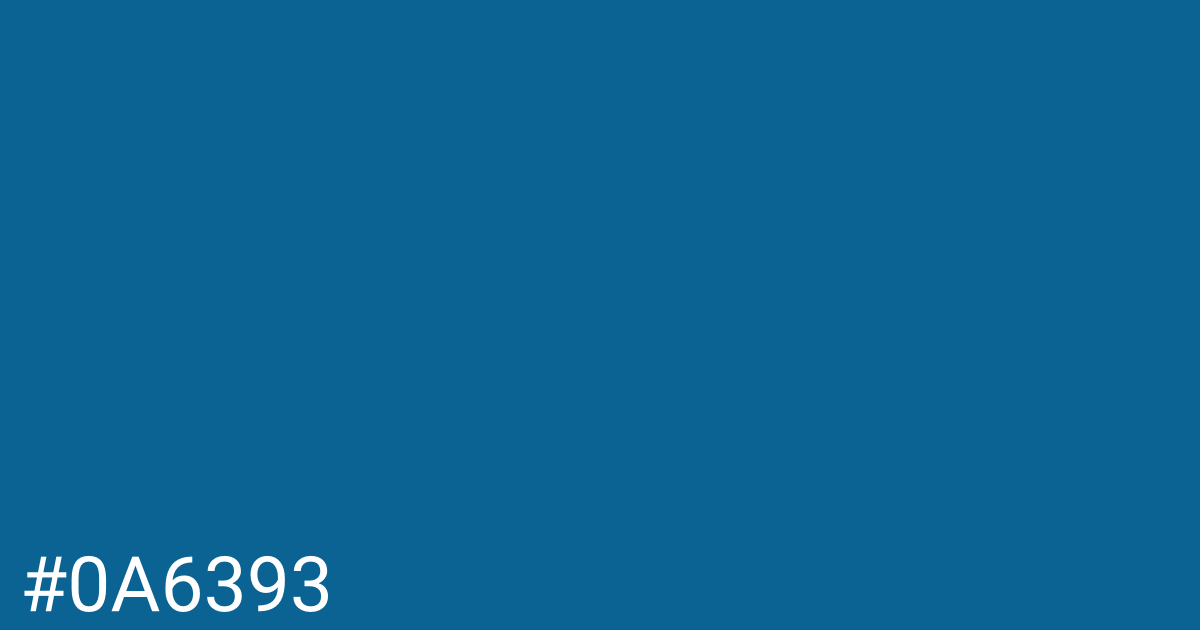 Hex color #0a6393 graphic