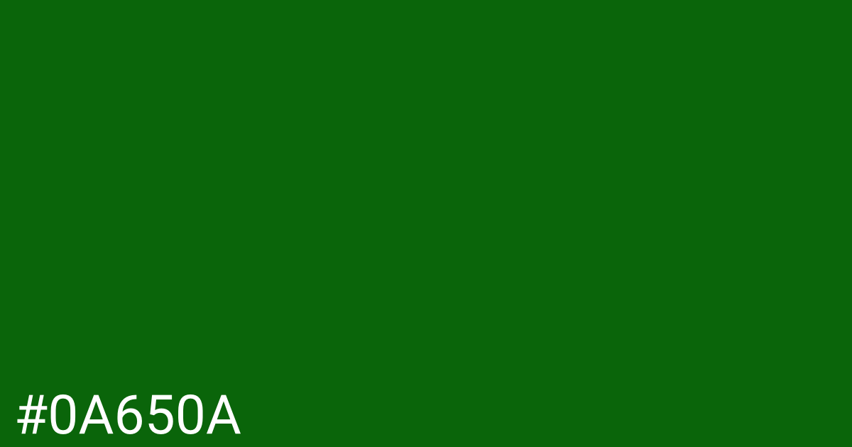 Hex color #0a650a graphic