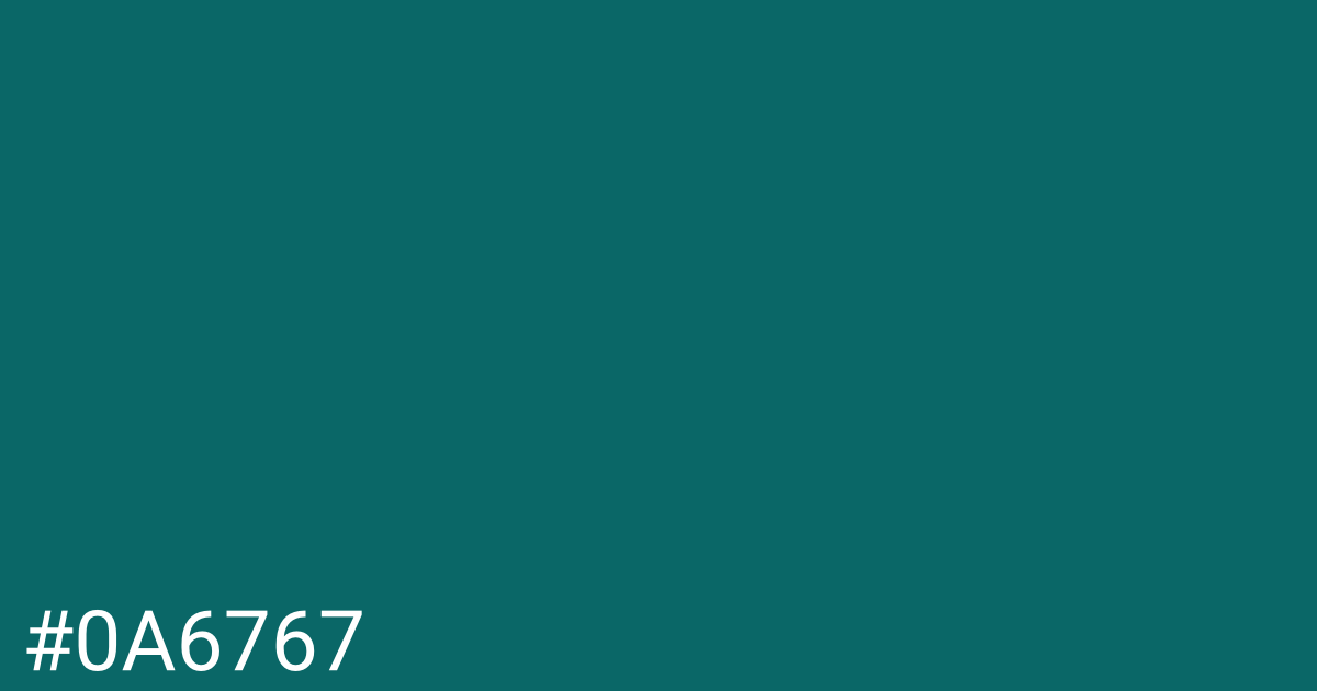 Hex color #0a6767 graphic