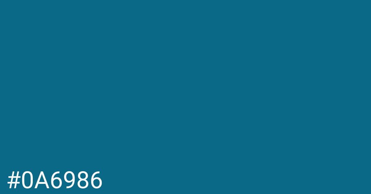 Hex color #0a6986 graphic