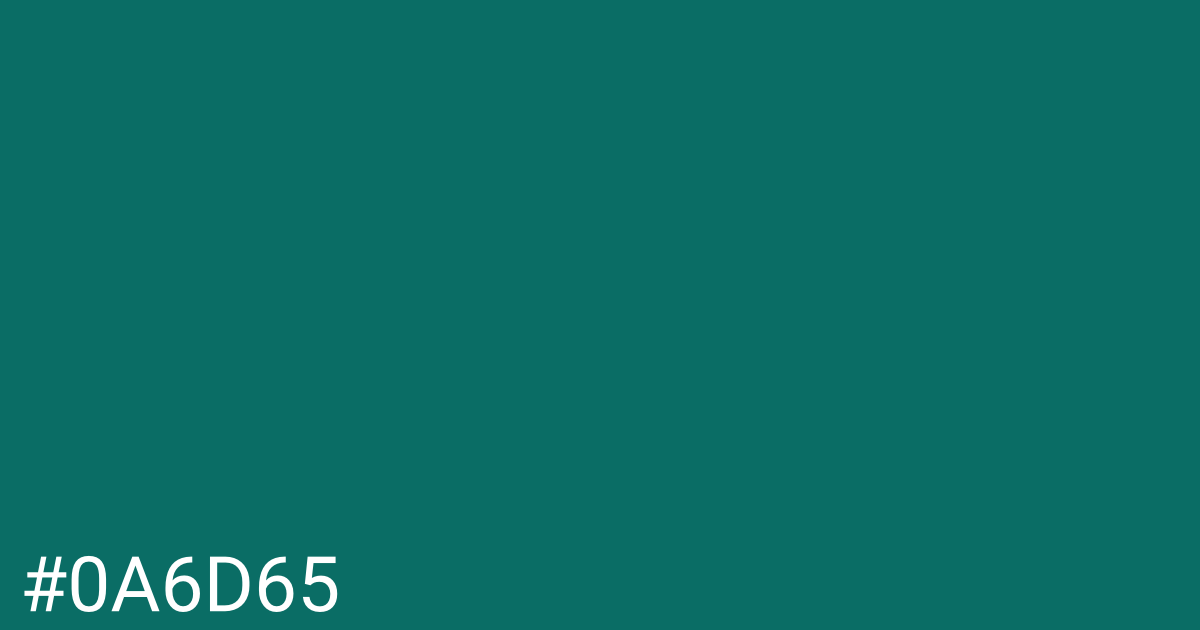 Hex color #0a6d65 graphic