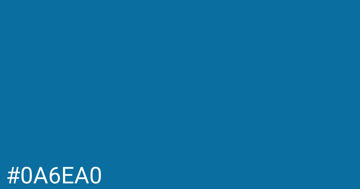 Hex color #0a6ea0 graphic