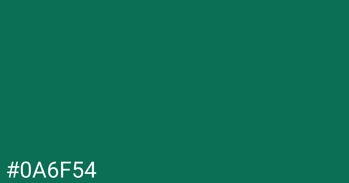 Hex color #0a6f54 graphic