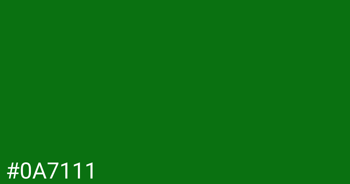Hex color #0a7111 graphic