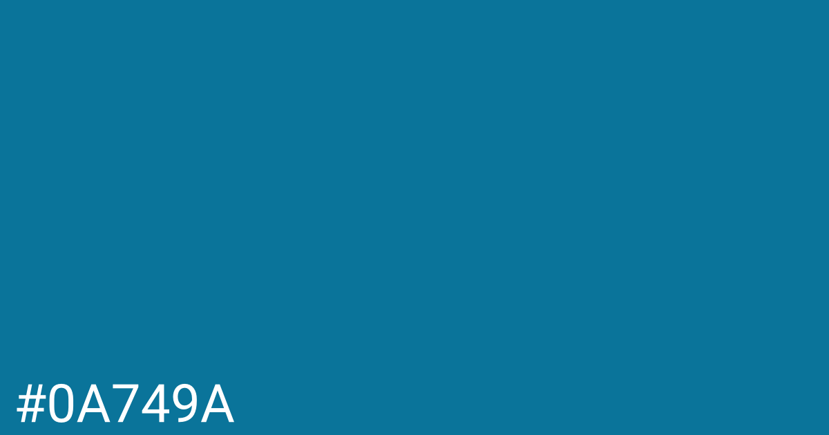 Hex color #0a749a graphic