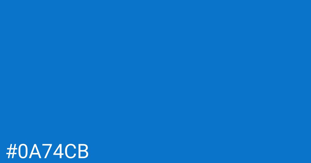 Hex color #0a74cb graphic