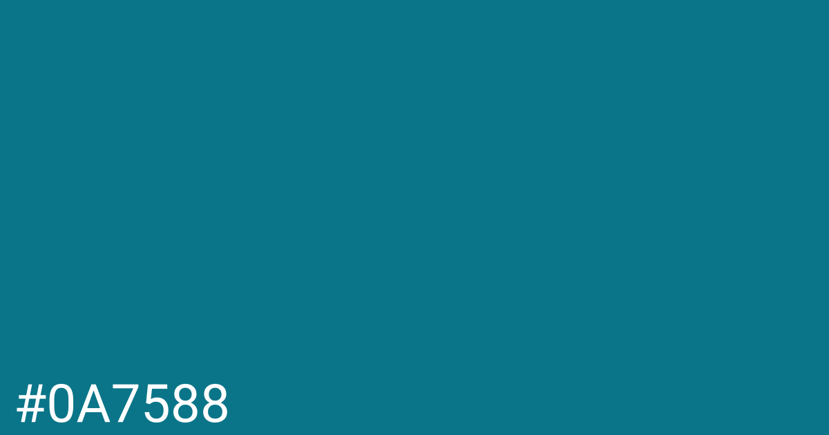 Hex color #0a7588 graphic