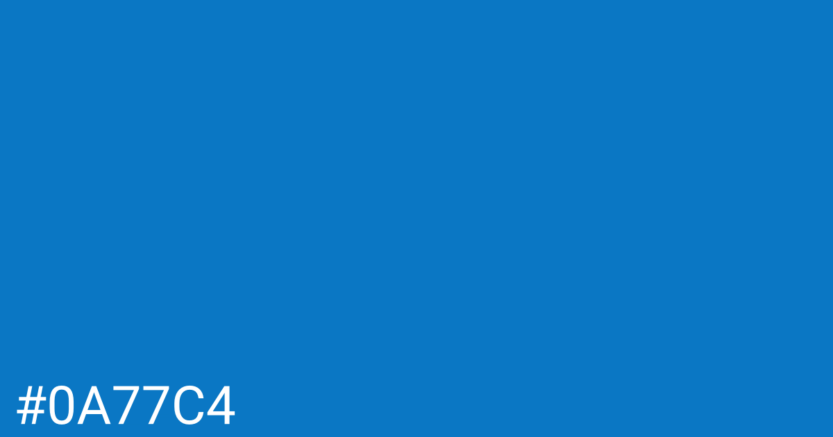 Hex color #0a77c4 graphic