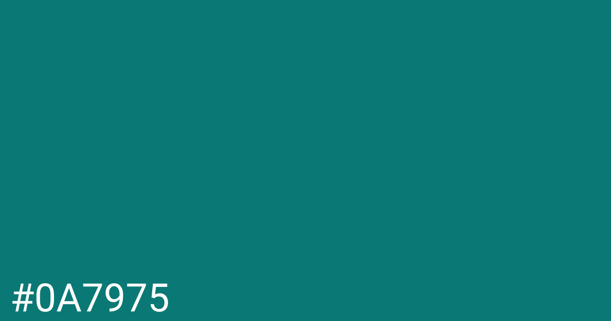 Hex color #0a7975 graphic