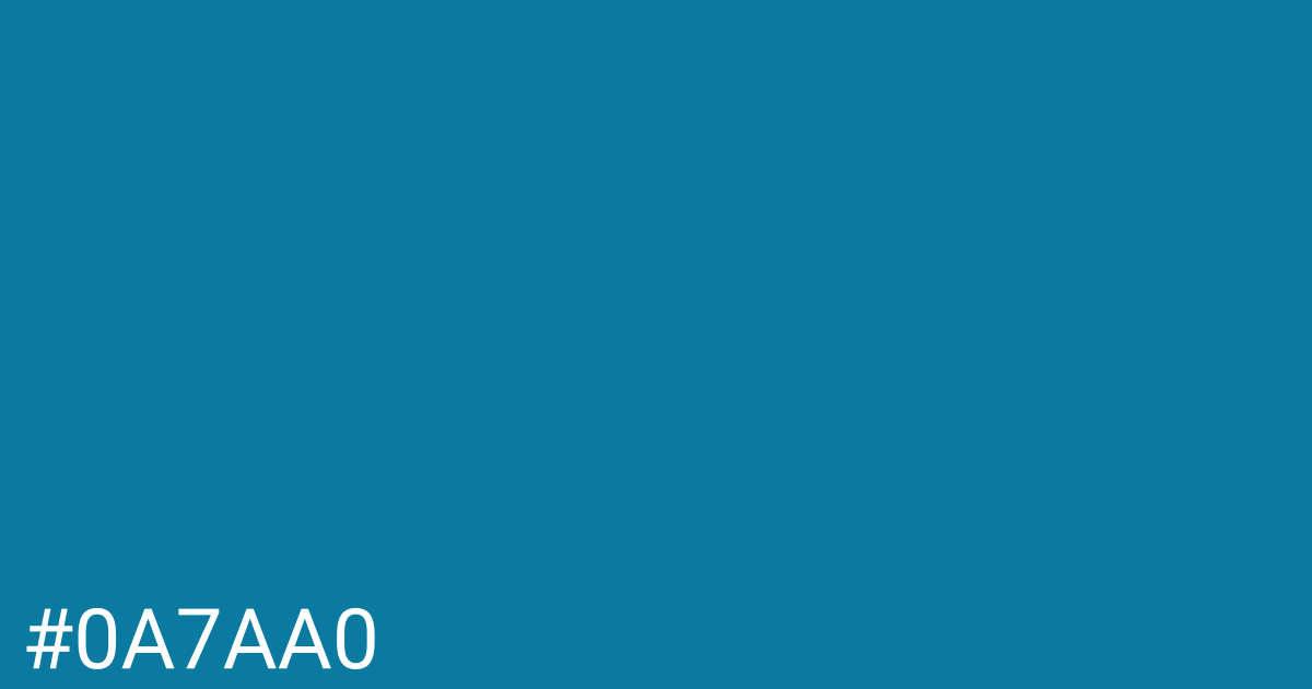 Hex color #0a7aa0 graphic