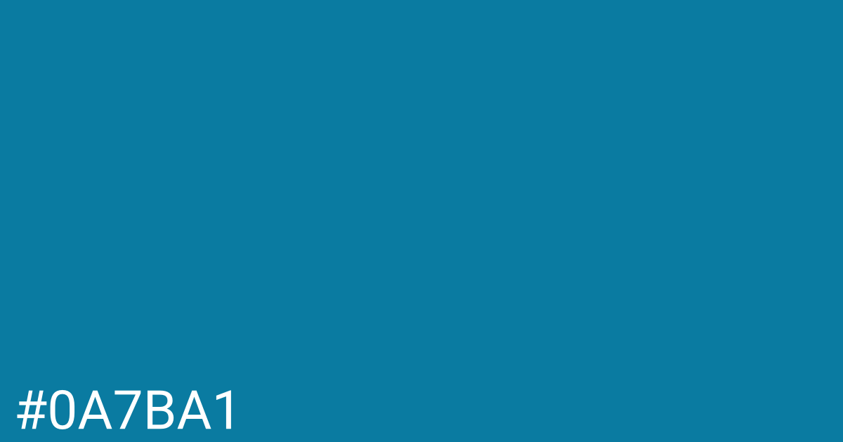 Hex color #0a7ba1 graphic