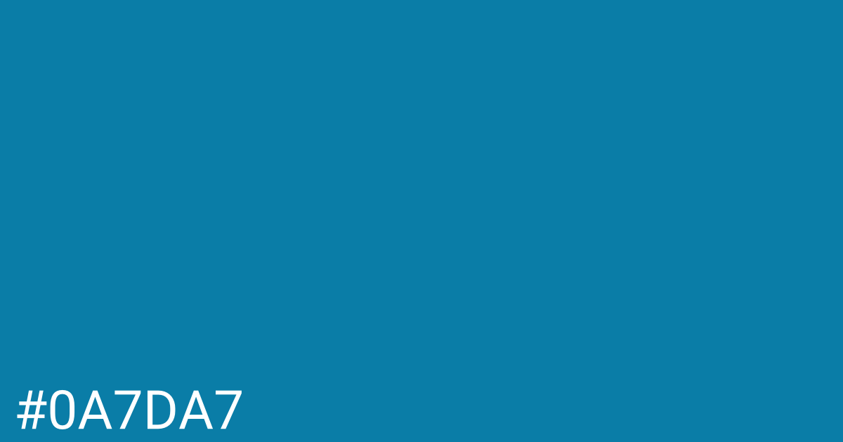 Hex color #0a7da7 graphic