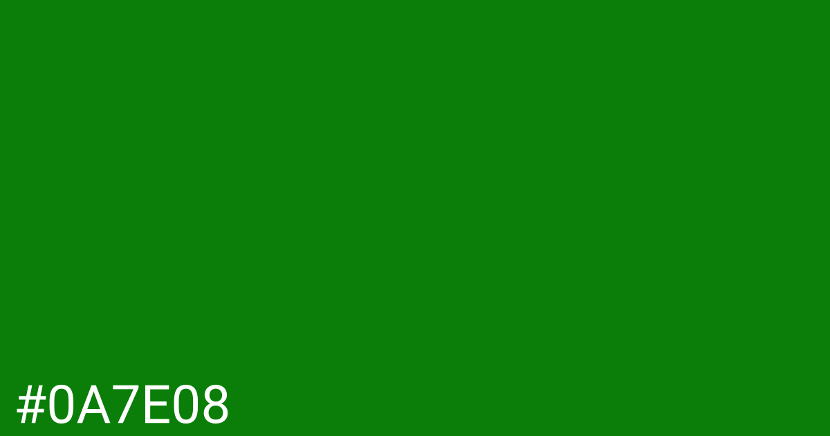 Hex color #0a7e08 graphic