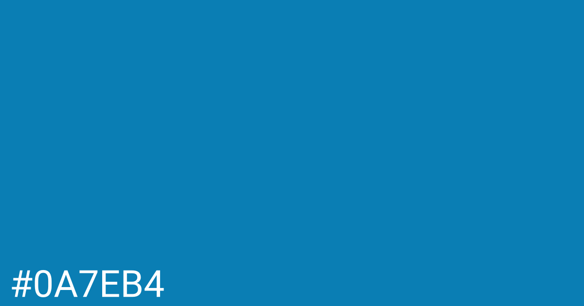 Hex color #0a7eb4 graphic