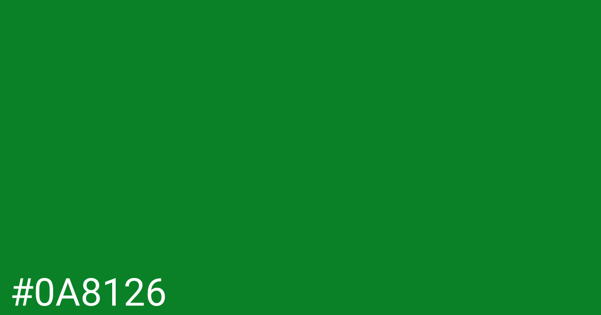 Hex color #0a8126 graphic