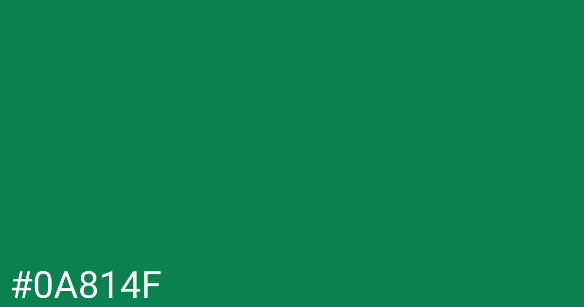 Hex color #0a814f graphic