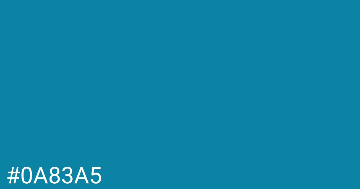 Hex color #0a83a5 graphic