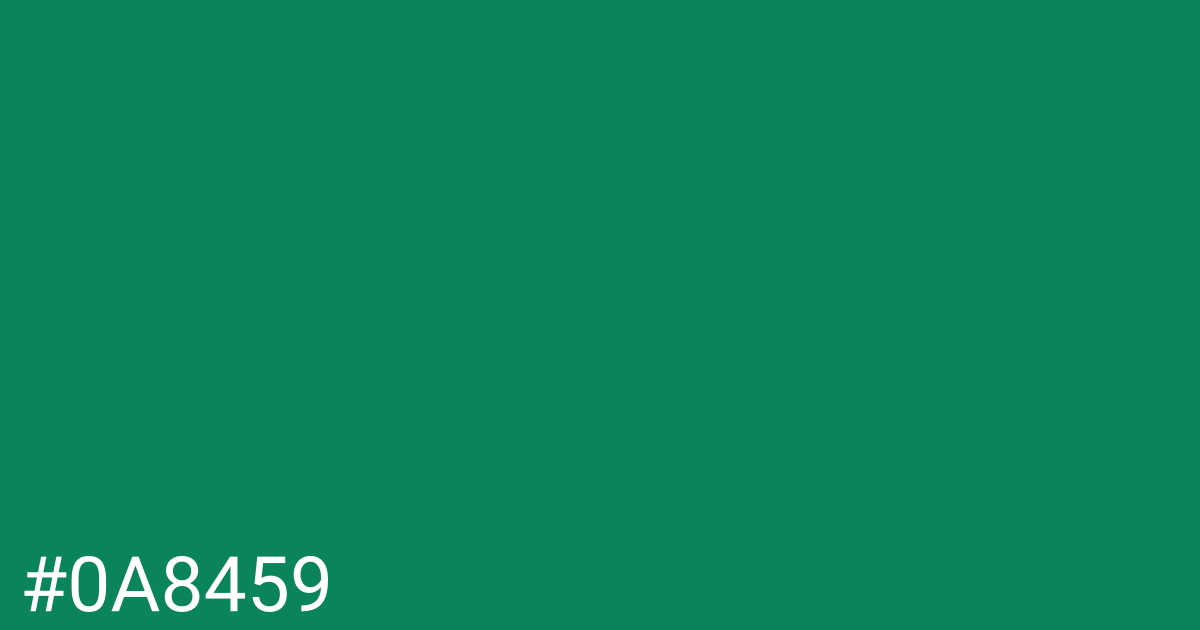 Hex color #0a8459 graphic