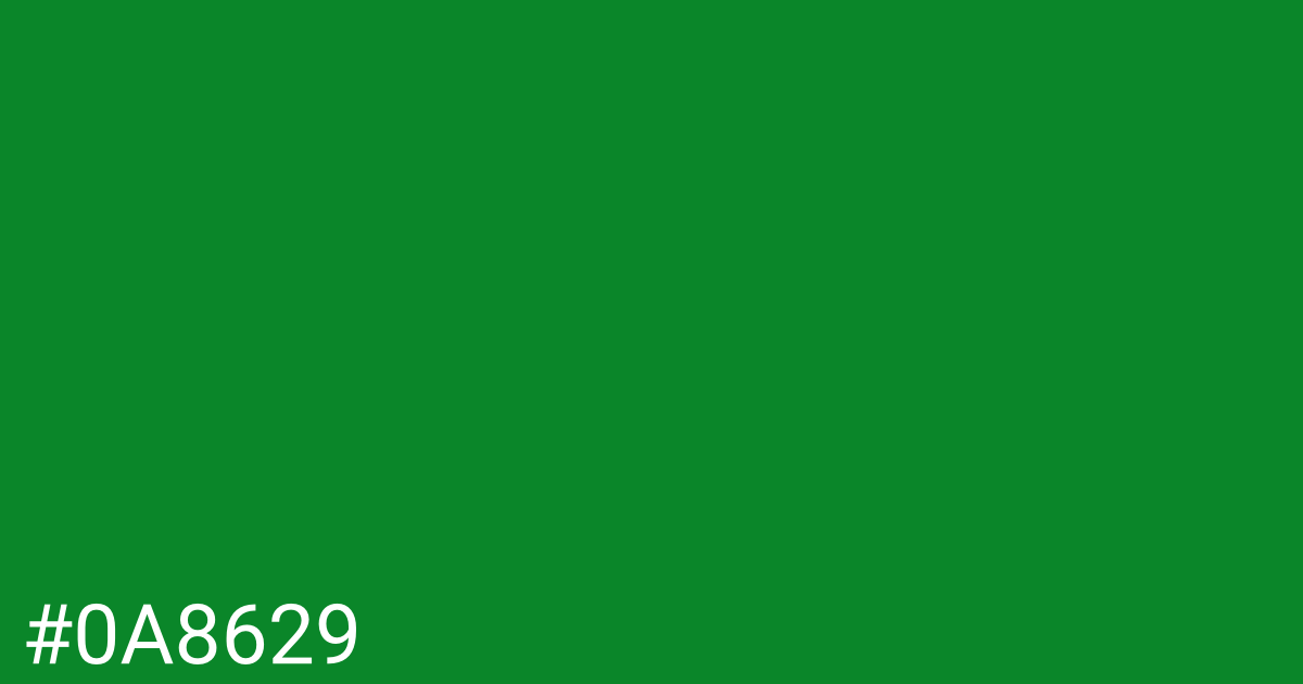 Hex color #0a8629 graphic