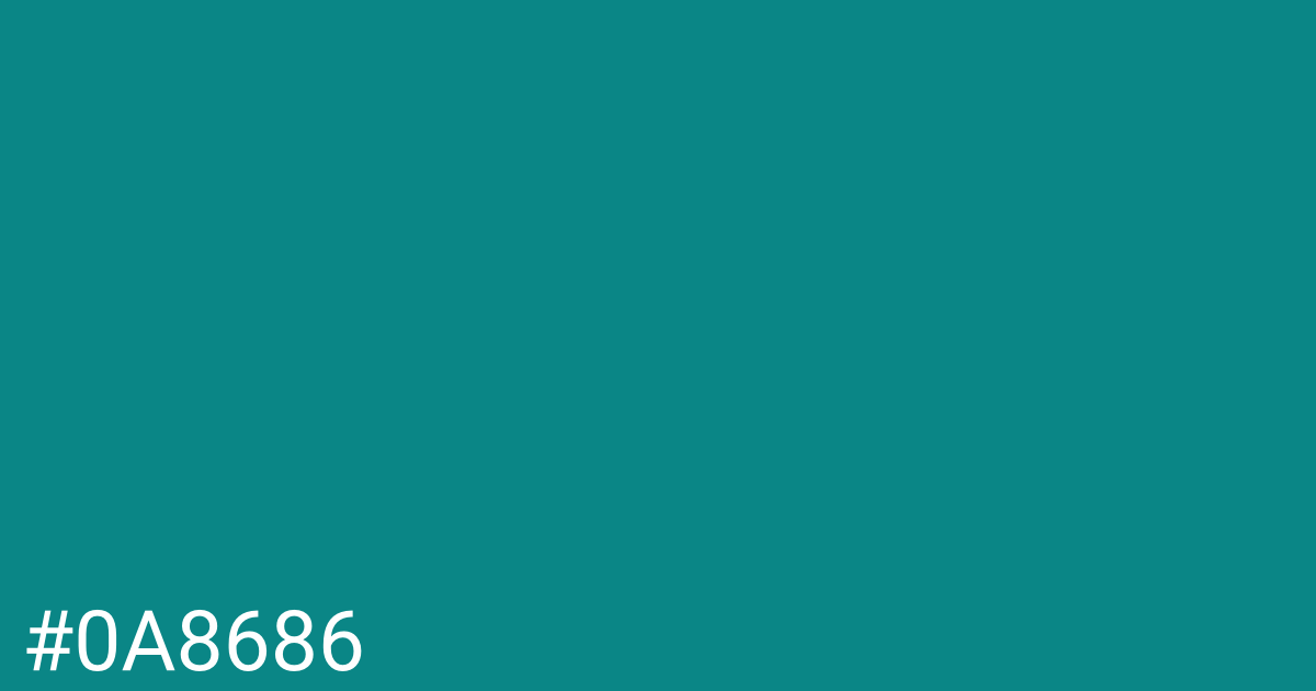 Hex color #0a8686 graphic
