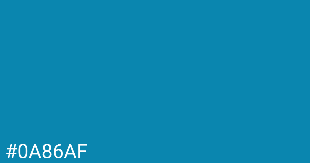 Hex color #0a86af graphic