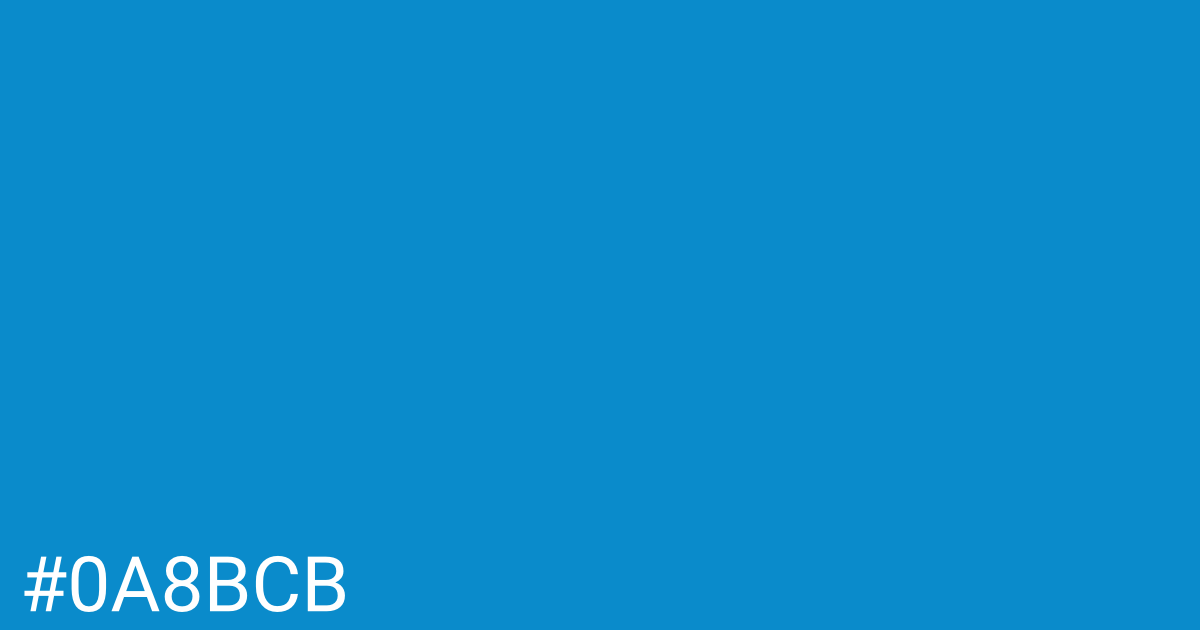 Hex color #0a8bcb graphic