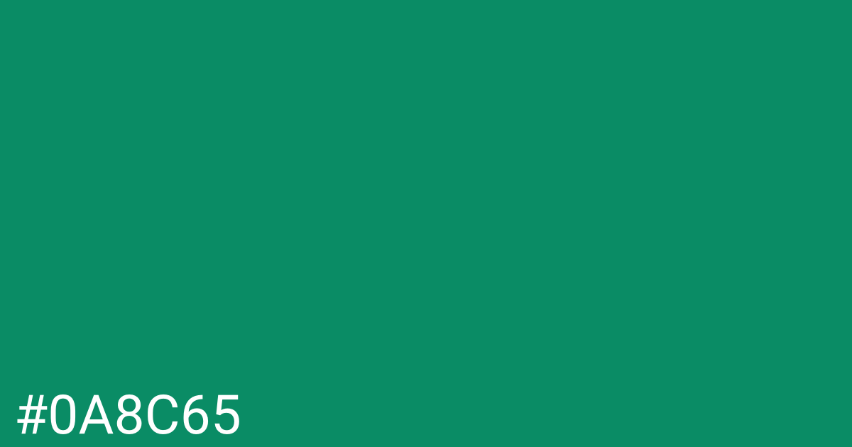 Hex color #0a8c65 graphic
