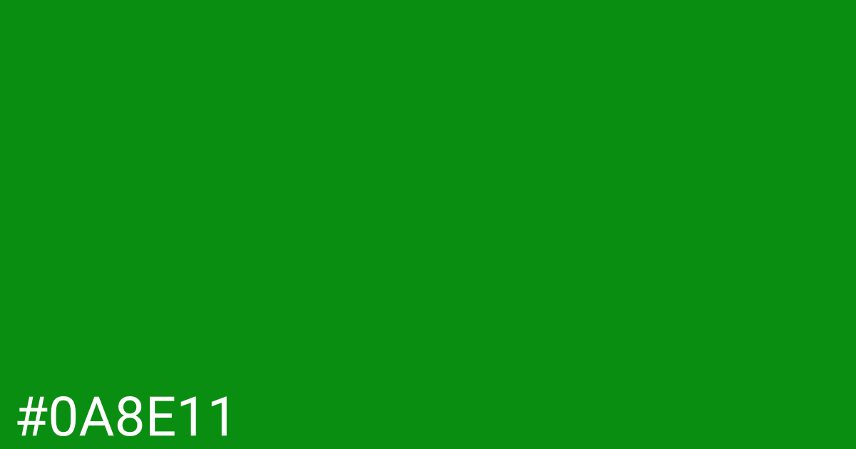 Hex color #0a8e11 graphic
