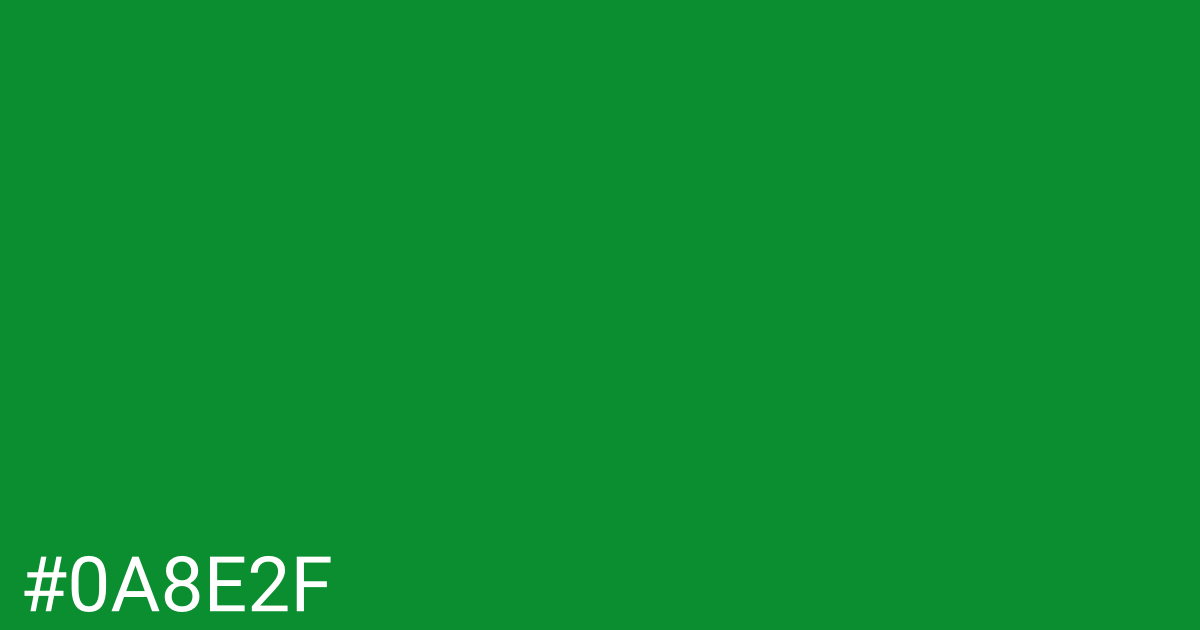 Hex color #0a8e2f graphic