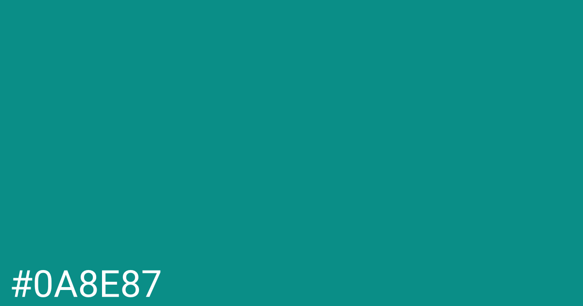 Hex color #0a8e87 graphic