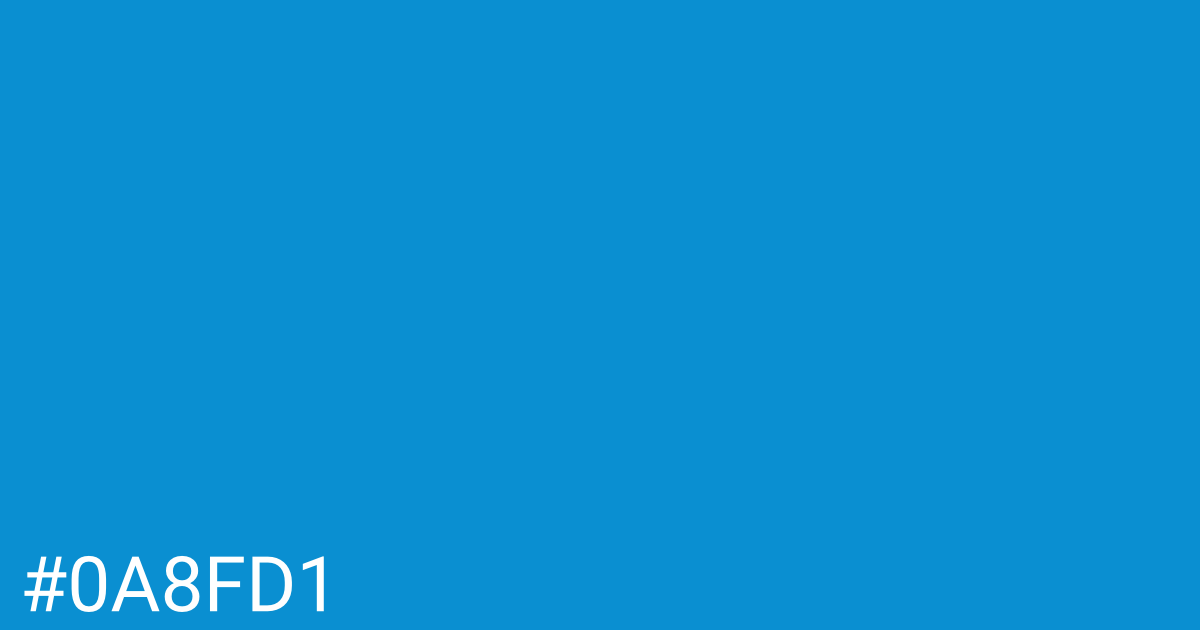 Hex color #0a8fd1 graphic