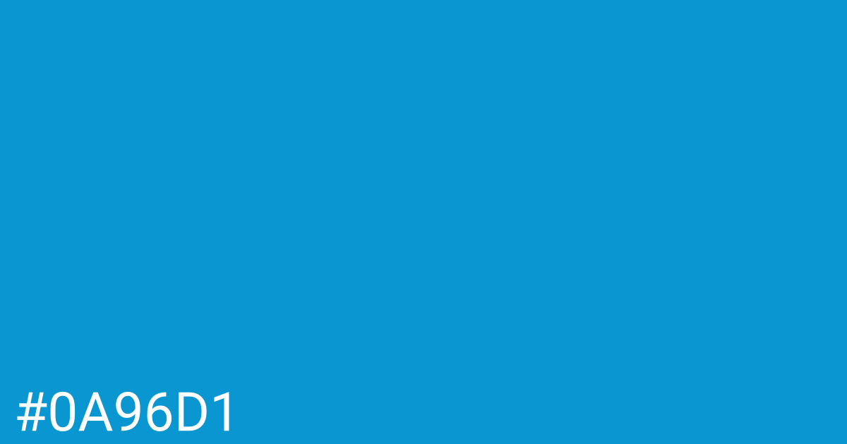 Hex color #0a96d1 graphic