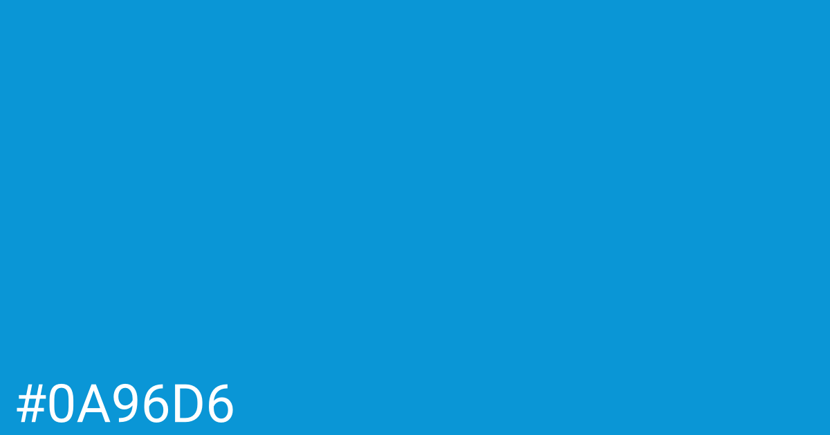 Hex color #0a96d6 graphic